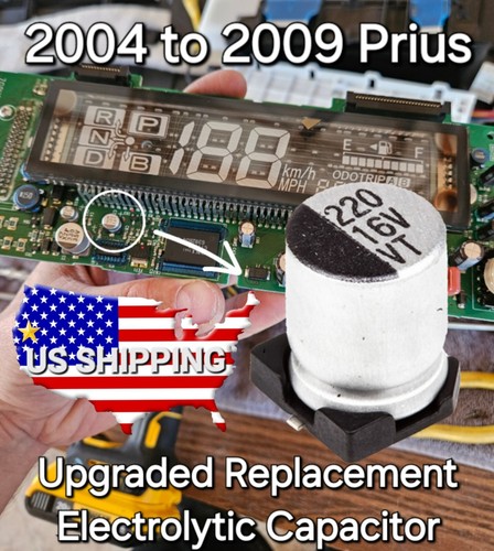 2004 to 2009 Prius Capacitor Upgraded Replacement 220uf 16v Electrolytic