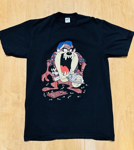Vintage 90s Looney Tunes Taz Construction Worker Graphic T