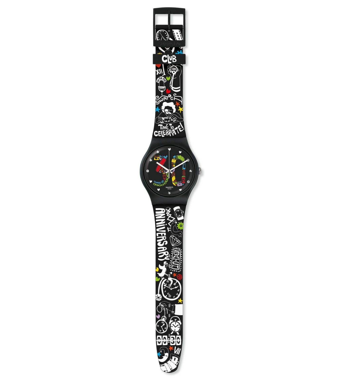 Pre-owned Swatch Hello 30 Suoz321s (2020  Club Collection)