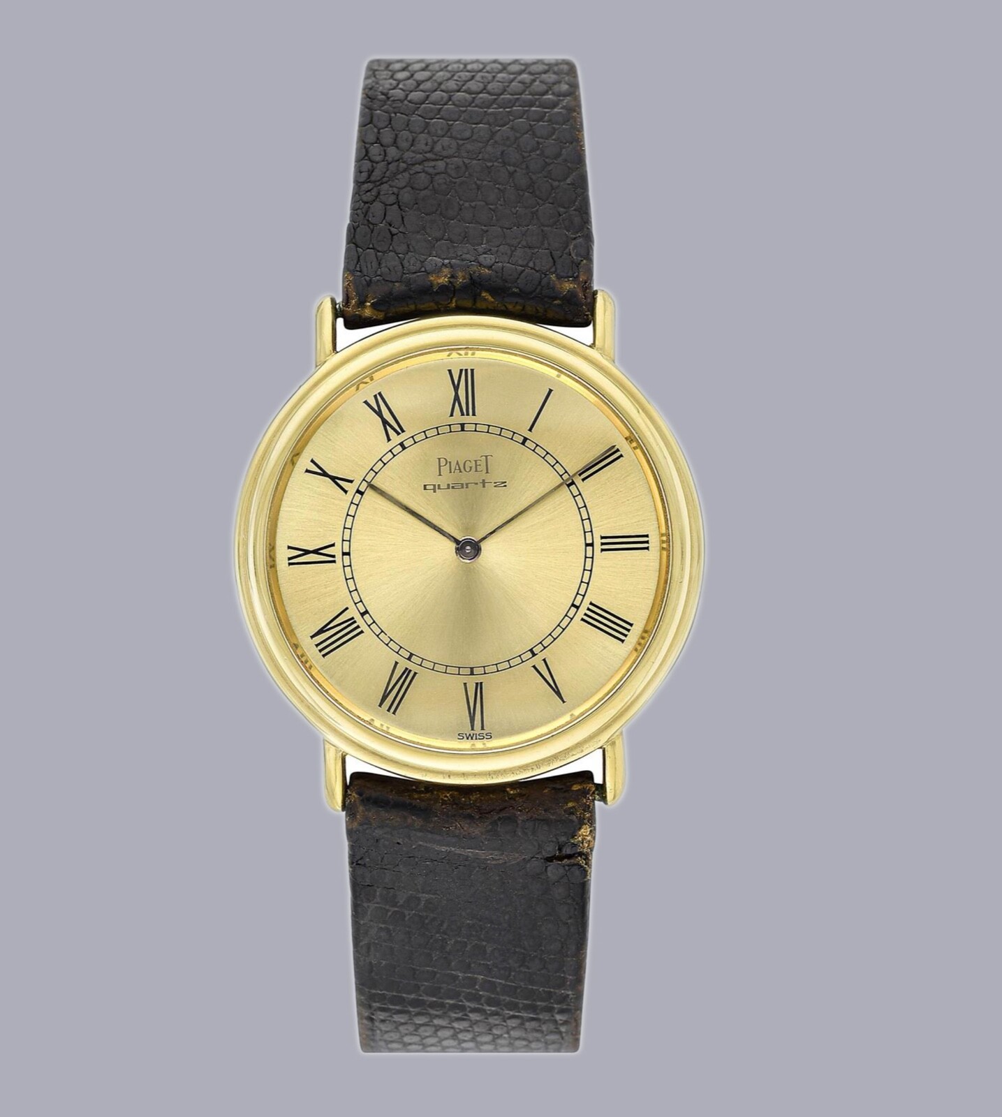 Vintage 1980s Men's Piaget Ultra-Thin 18K Yellow Gold watch