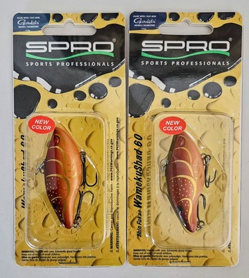 (Set of 2) Spro WamekuShad 60 Lipless Crankbaits 1/2 oz, Color Is Rayburn Red