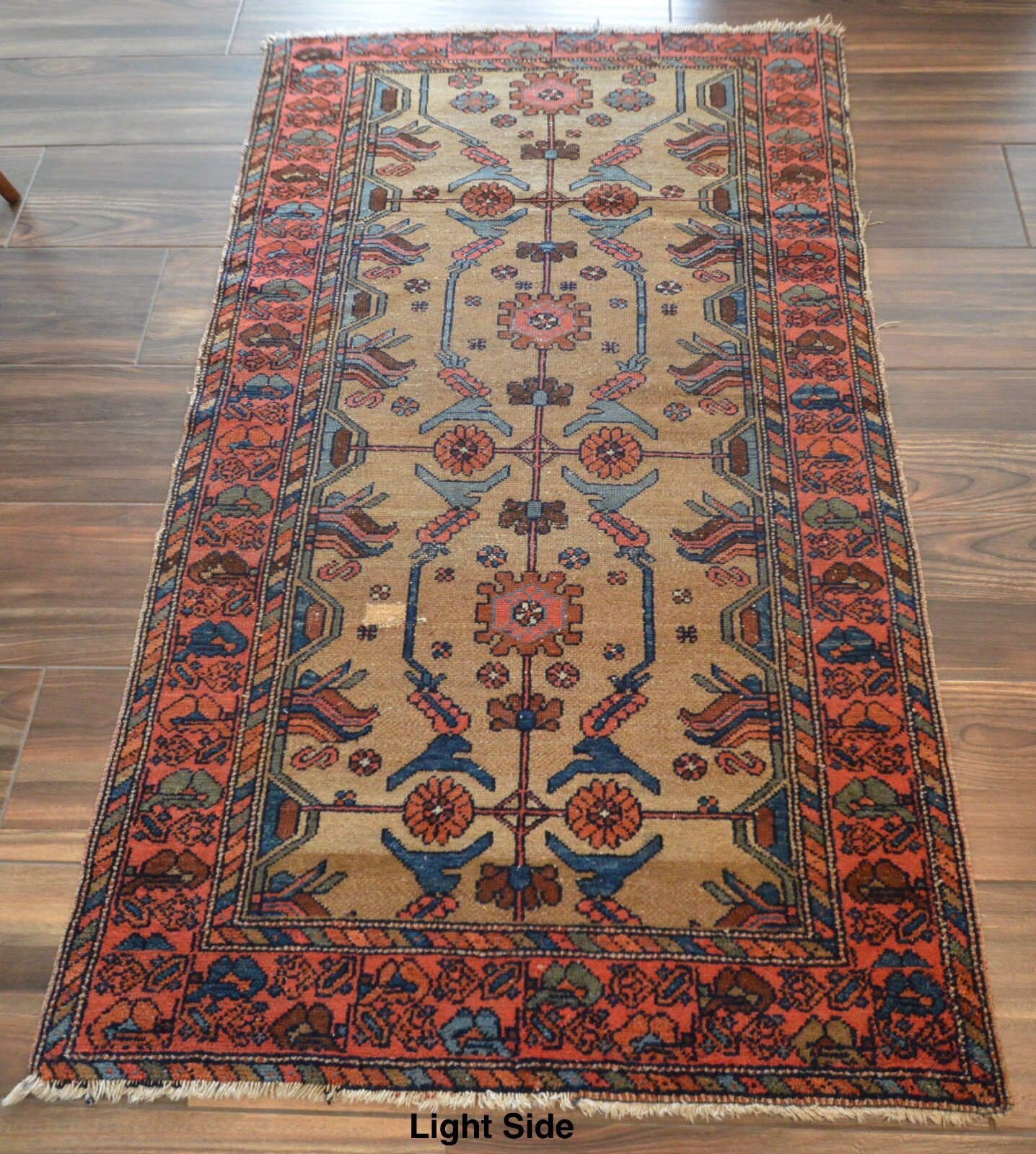 ANTIQUE KURDISH RUG or SHORT RUNNER 3'-7