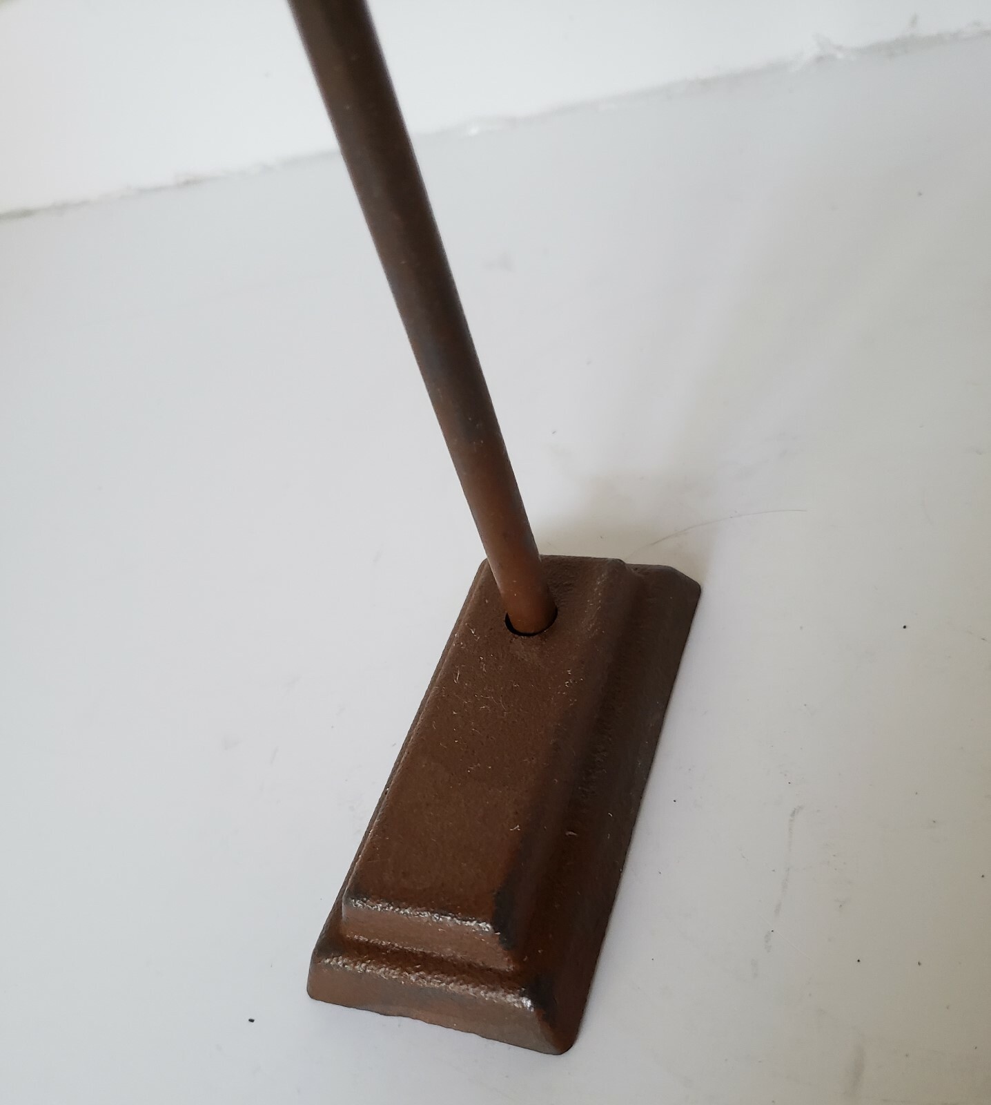 Antique Cast Iron Test Tube with Beaker Glass Lab Chemistry Stand Science