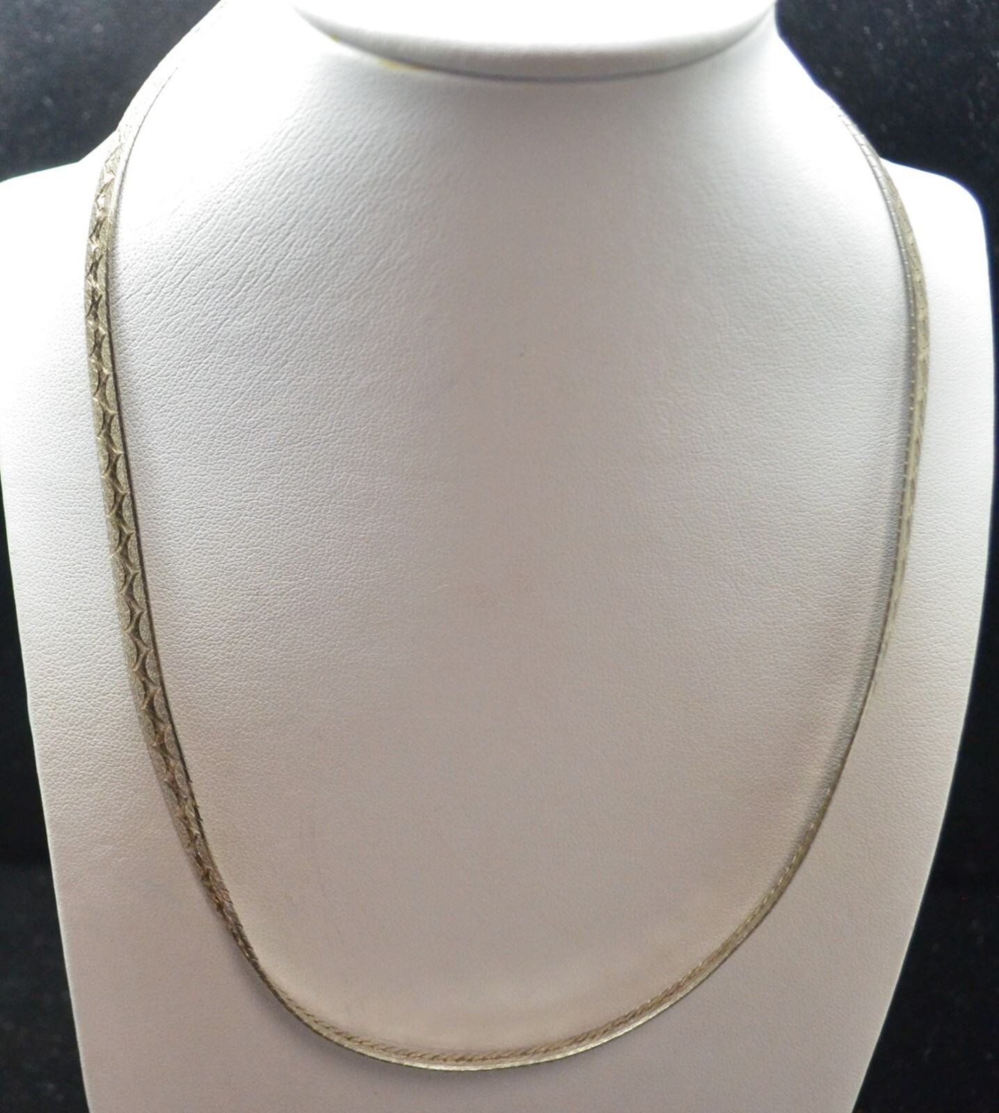 Sterling Silver Thick Zig Zag Shape Chain Necklace 24.0