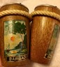 Decorative Wooden From Barbados Salt & Pepper Shakers