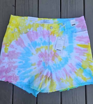 Judy Blue Shorts Tie Dye High Waisted Cut Off Shorts NEW With Tags 2XL