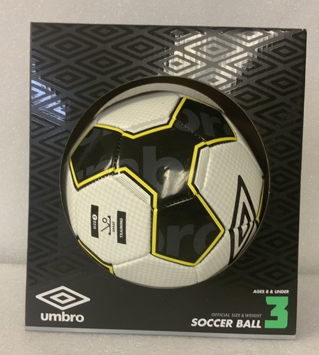Umbro Size 3 Soccer Ball - White/Black For Grass Training