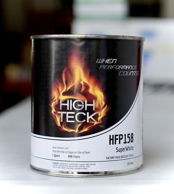 High Teck HFP158 Super White Basecoat Urethane Auto Paint QUART Toyota 040