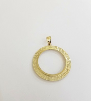Pre-owned G&d Real 14k Gold Basel Charm ,beautiful Circular Yellow Gold Pendent,14kt