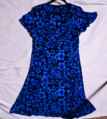 Chaps Blue Floral Dress