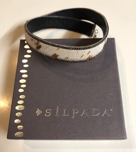 SILPADA B3330 MOUNTAINSIDE WRAP BRACELET GENUINE LEATHER &COWHIDE NIB
