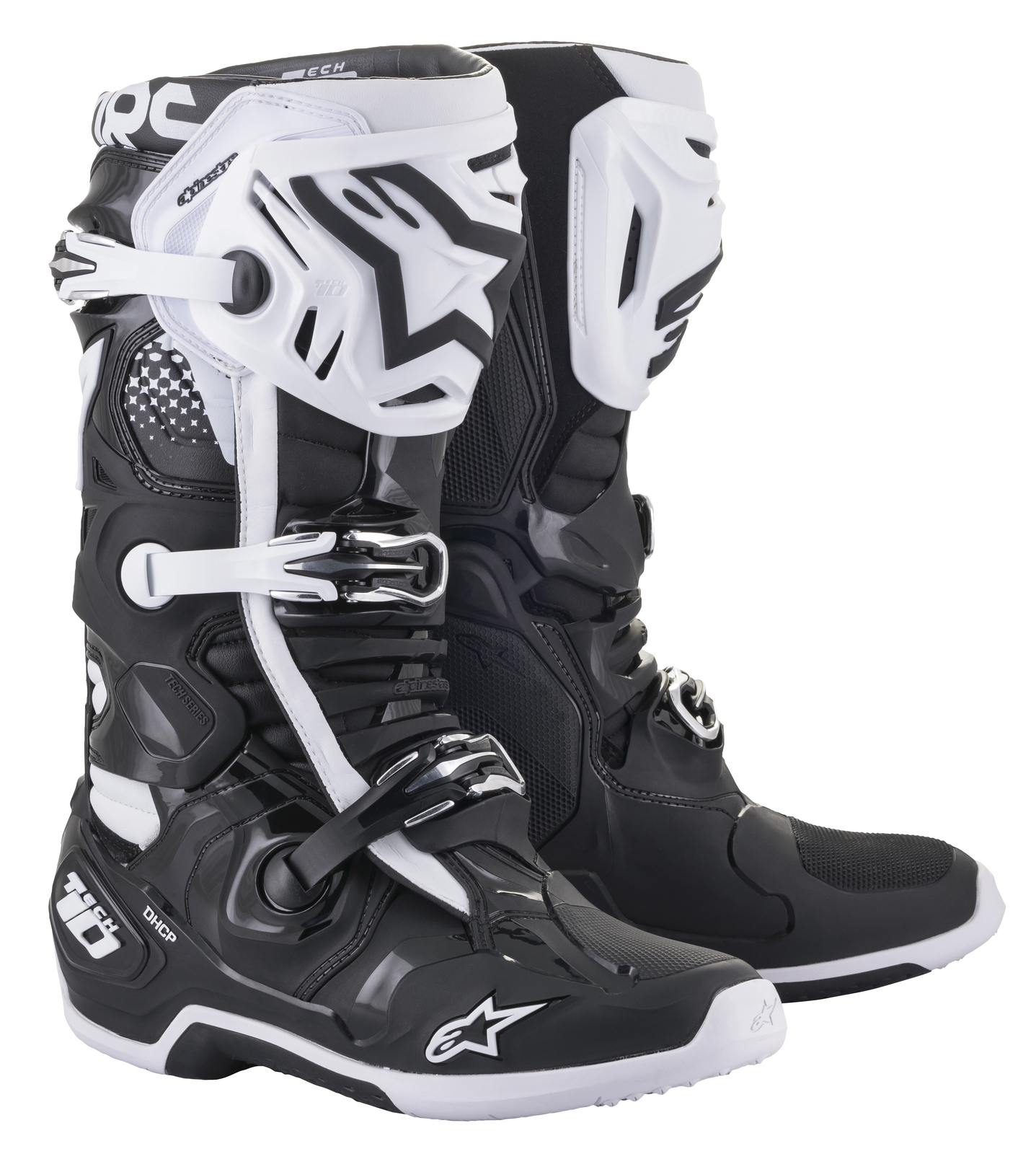 Pre-owned Alpinestars Tech 10 Boots Black/white Sz 14 2010020-12-14