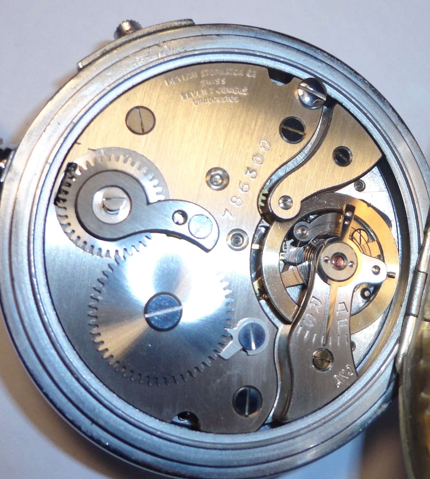 Swiss Made A.R. & J.E. Meylan Type 208A  Stopwatch