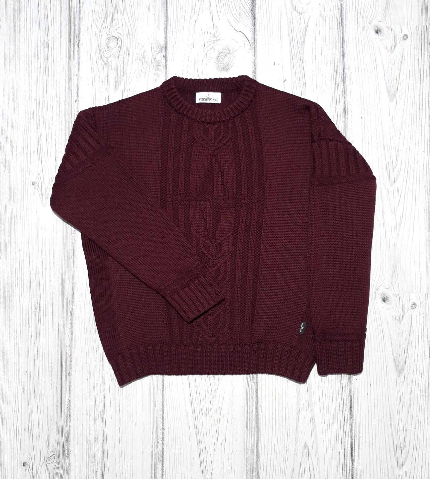 Stone Island Rust Thick Cable Knit wool sweater size XL | eBay Stone Island Rust Thick Cable Knit wool sweater size XL | eBay