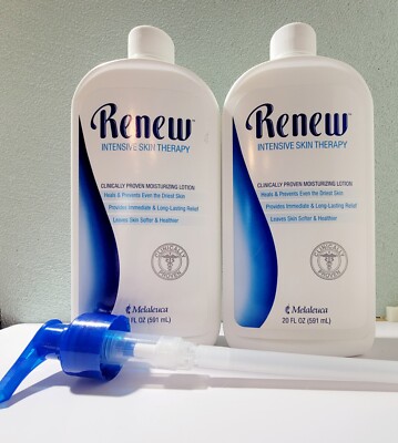 Melaleuca Renew Intensive Skin Therapy Lotion 20oz (2 Pack)/1 Free Pump