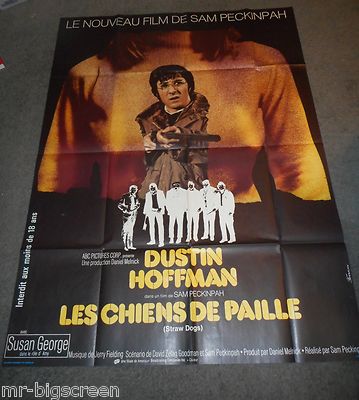 STRAW DOGS - ORIGINAL HUGE FRENCH POSTER - 1971 - HOFFMAN/PECKINPAH/GEORGE