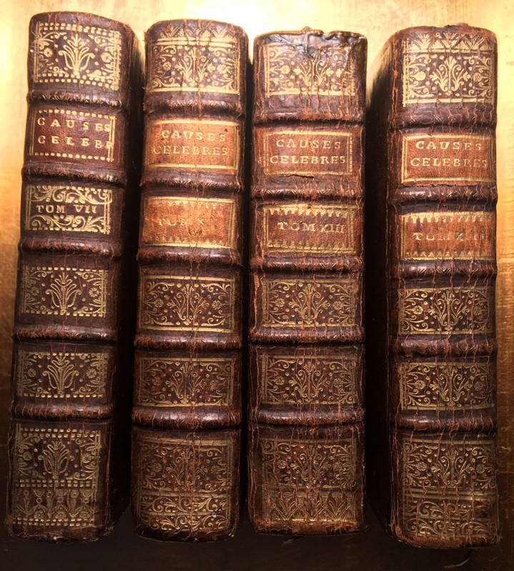 1736*Causes Celebres Droit Justice Code Noir Jugements Livres Rares Reliure Book