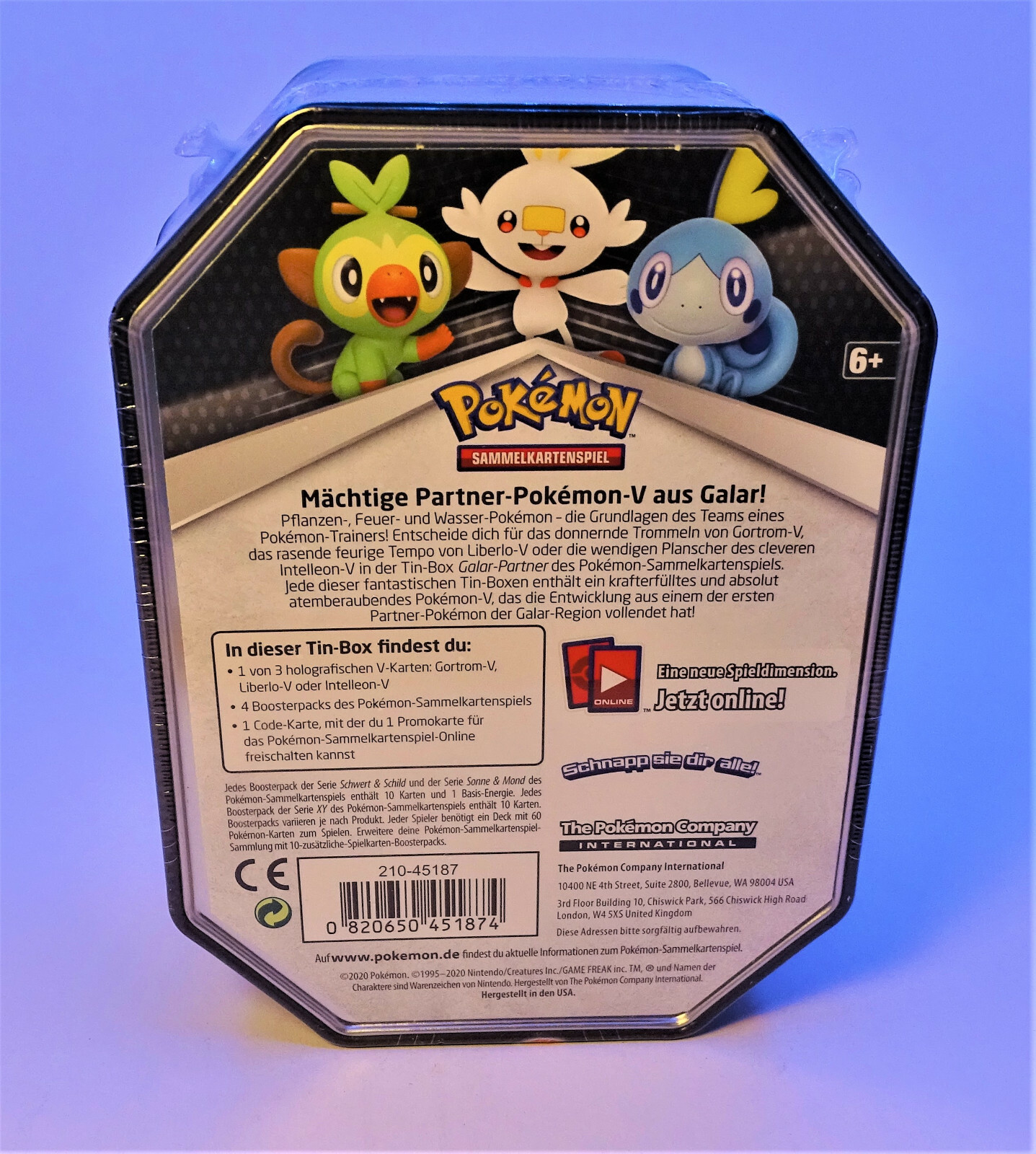 Pokemon Tin Box 83 LIBERLO V Schwert Schild Deutsch NEU OVP