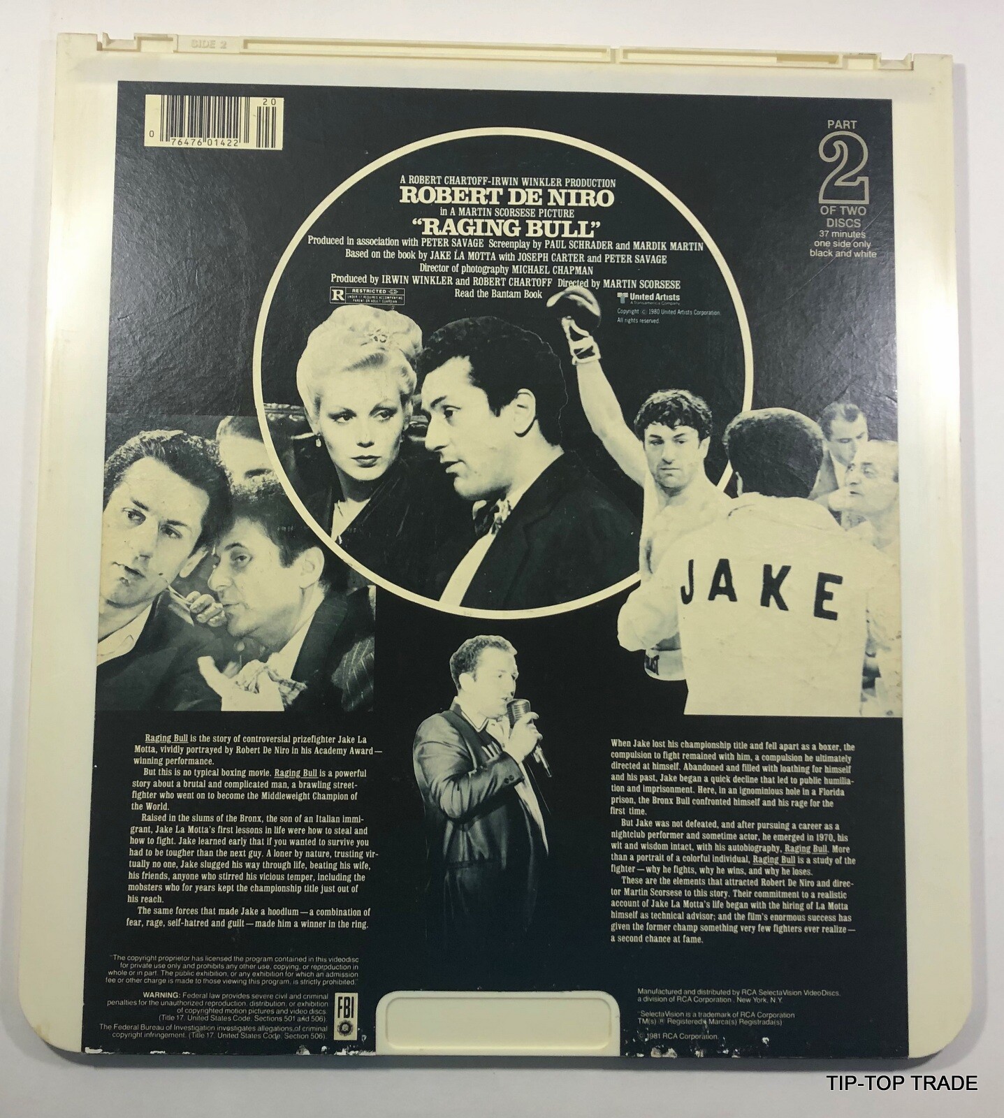 Rare Vintage RCA Robert De Niro Raging Bull Selectavision Videodiscs- Part 2
