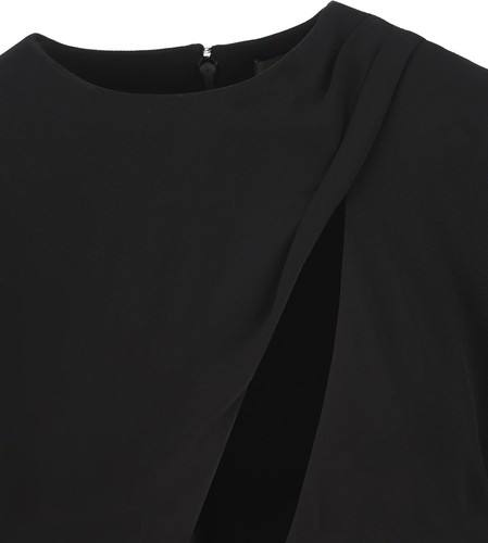 Pre-owned Versace Nwt$2,575  Runway 2023 Slashed Cut Out Black Mini Dress It 44/us 8