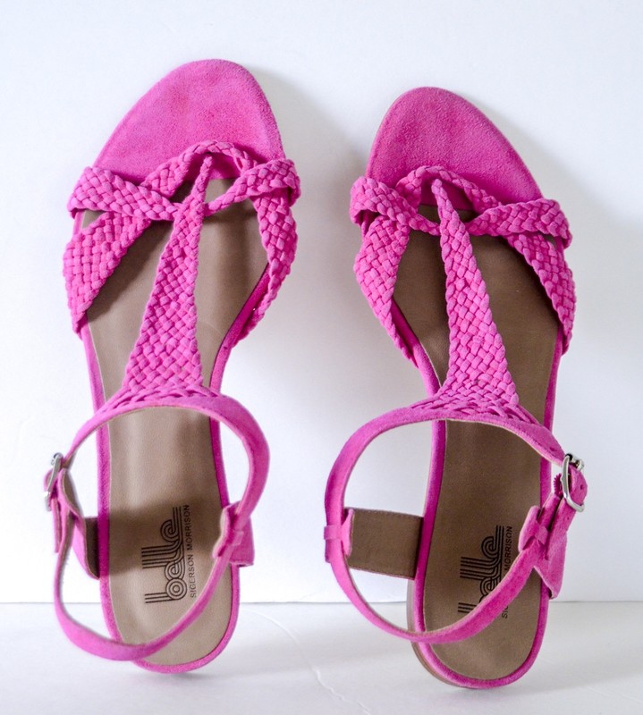 Belle by Sigerson Morrison Hot Pink Suede Thong Flat Sandals Size 9.5B | eBay