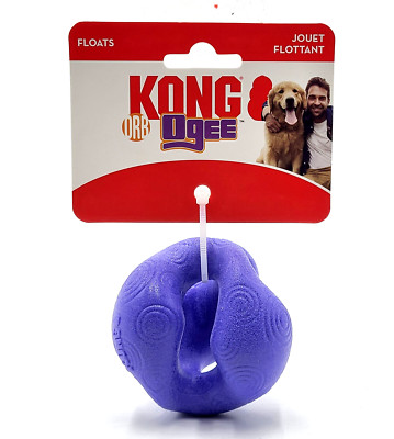 KONG Ogee Orb Ball Medium Purple Bouncy Easy Grip Floating Dog Fetch Toy 3''