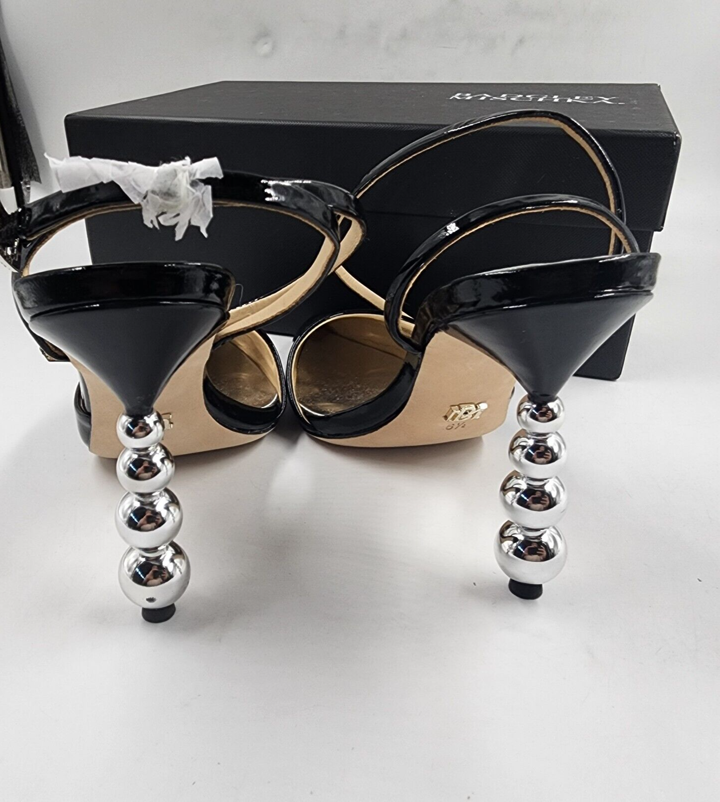 Badgley Mischka Indie II Embellished High Heel Pumps Women's 6.5 Black Pointed~ - Picture 7 of 18