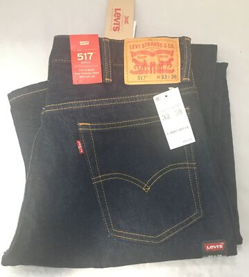Levi's 517 Jeans Men's 33x36 Bootcut Dark Wash Denim New w/ Tag