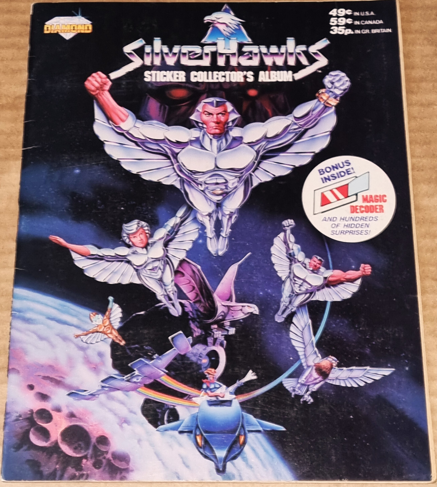 Rare Vintage 1987 Diamond SILVERHAWKS Kenner Panini Sicker Rare Vintage 1987 Diamond SILVERHAWKS Kenner Panini Sicker