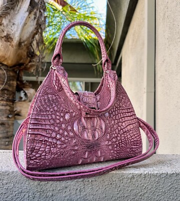  $345 BRAHMIN ADRIAN SATCHEL MULBERRY POTION LEATHER MELBOURNE  NWT