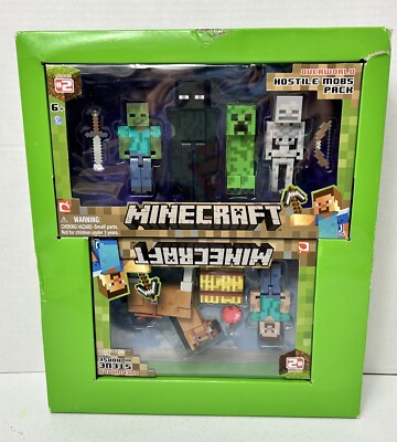 Minecraft Mojang 2 Pack Series #2 NIB Steve & Horse and Hostile Mobs Pack 2014