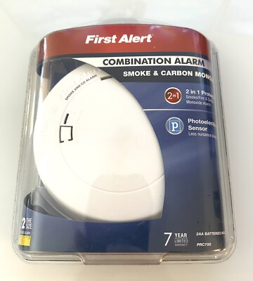 First Alert Combination Smoke & Carbon Monoxide Photoelectric Alarm (PRC700) NEW
