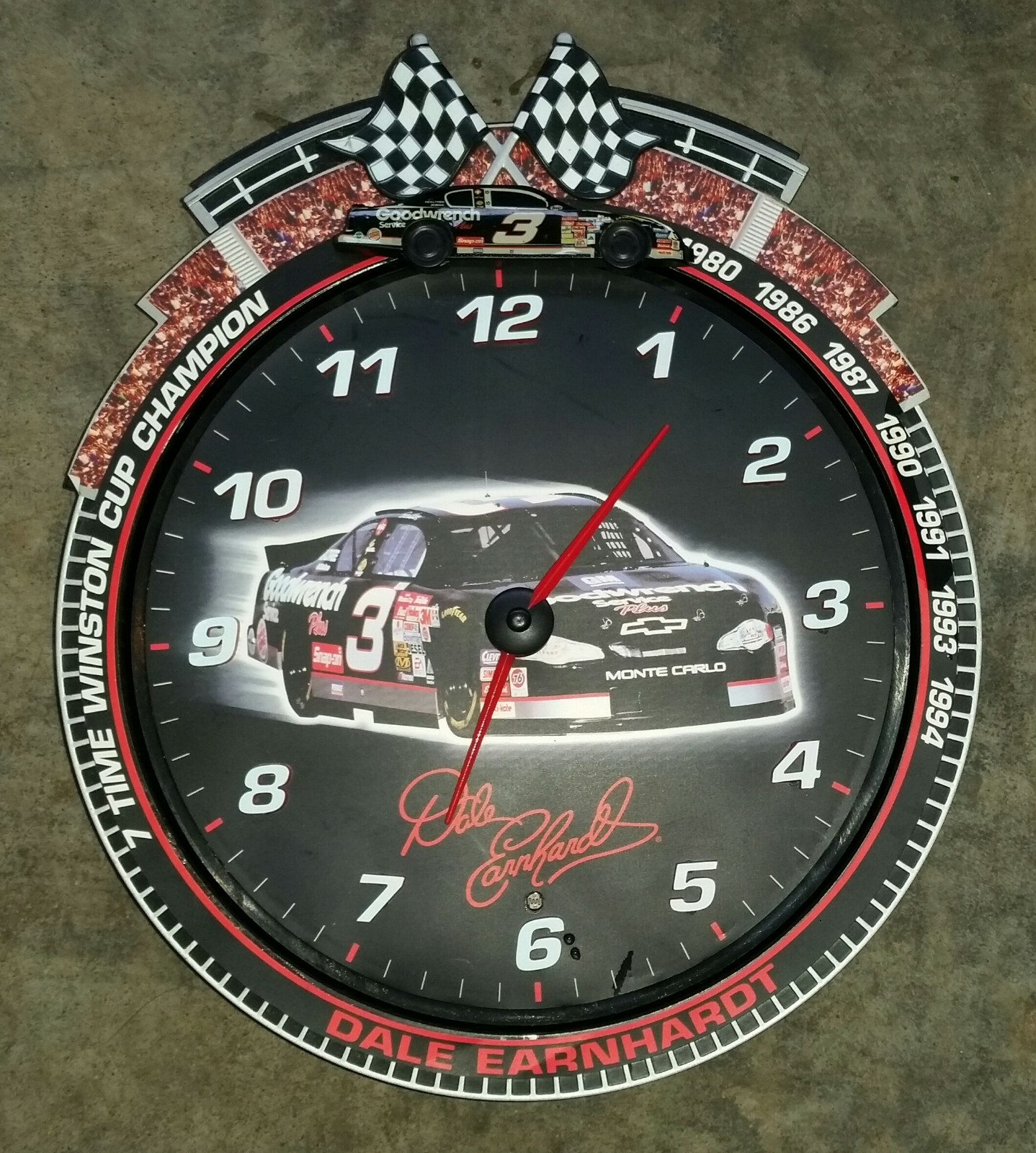 Dale Earnhardt Wall Clock