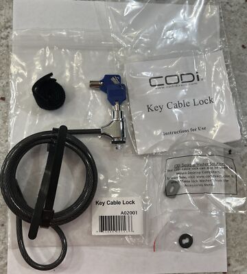 CODI Security Laptop Key Cable Lock A02001 New! 