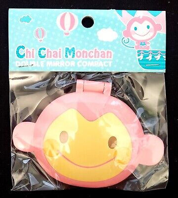 Chi Chai Monchan Double Mirror Compact Sanrio 2004/7 .Factory Sealed Pink Monkey