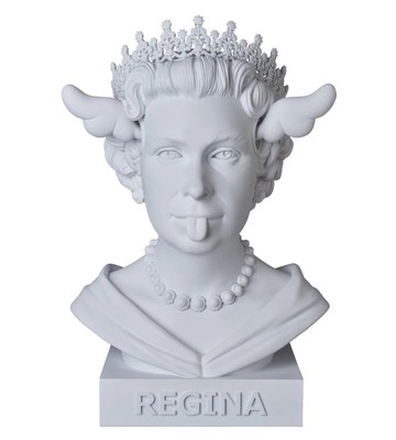 Dog Save The Queen Sculpture by D*Face- Dean Stockton
