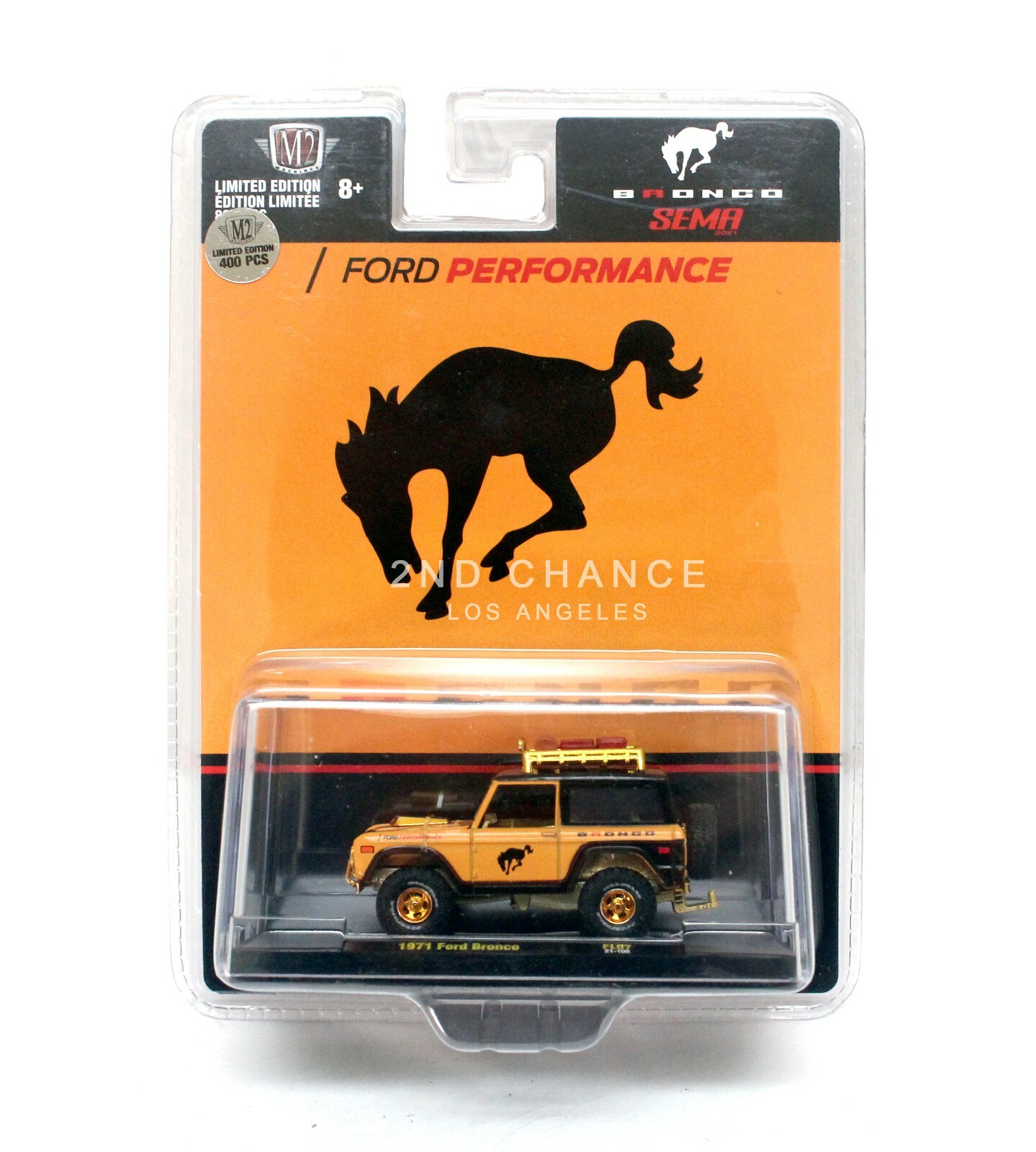 2021 M2 Machines SEMA Exclusive 1971 Ford Bronco CHASE 1:64