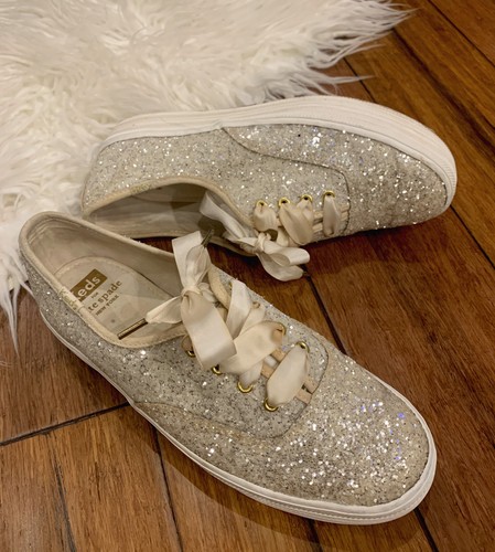 新品　Kate Spade x Keds Glitter Shoes 23cm Keds Toddler Girls Keds x Kate Spade Champion Glitter