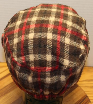 NICE ANGELA & WILLIAM WOMENS PLAID WOOL/ACRYLIC CADET STYLE HAT OSFA VGC