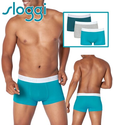 LAST FEW REDUCED TO CLEAR Sloggi Mens Go Hipster Briefs 3 Pack Red or Blue Multi