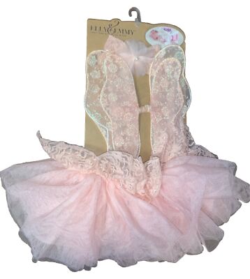 Elly & Emmy Pink 3 Piece Tutu Set Size 0-12 Months Photo Op Set