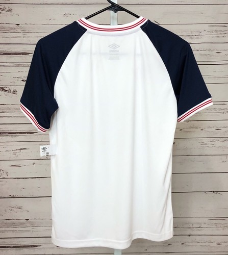 NWT Boys Umbro Shirt Size Large 12-14 White VNeck Soccer