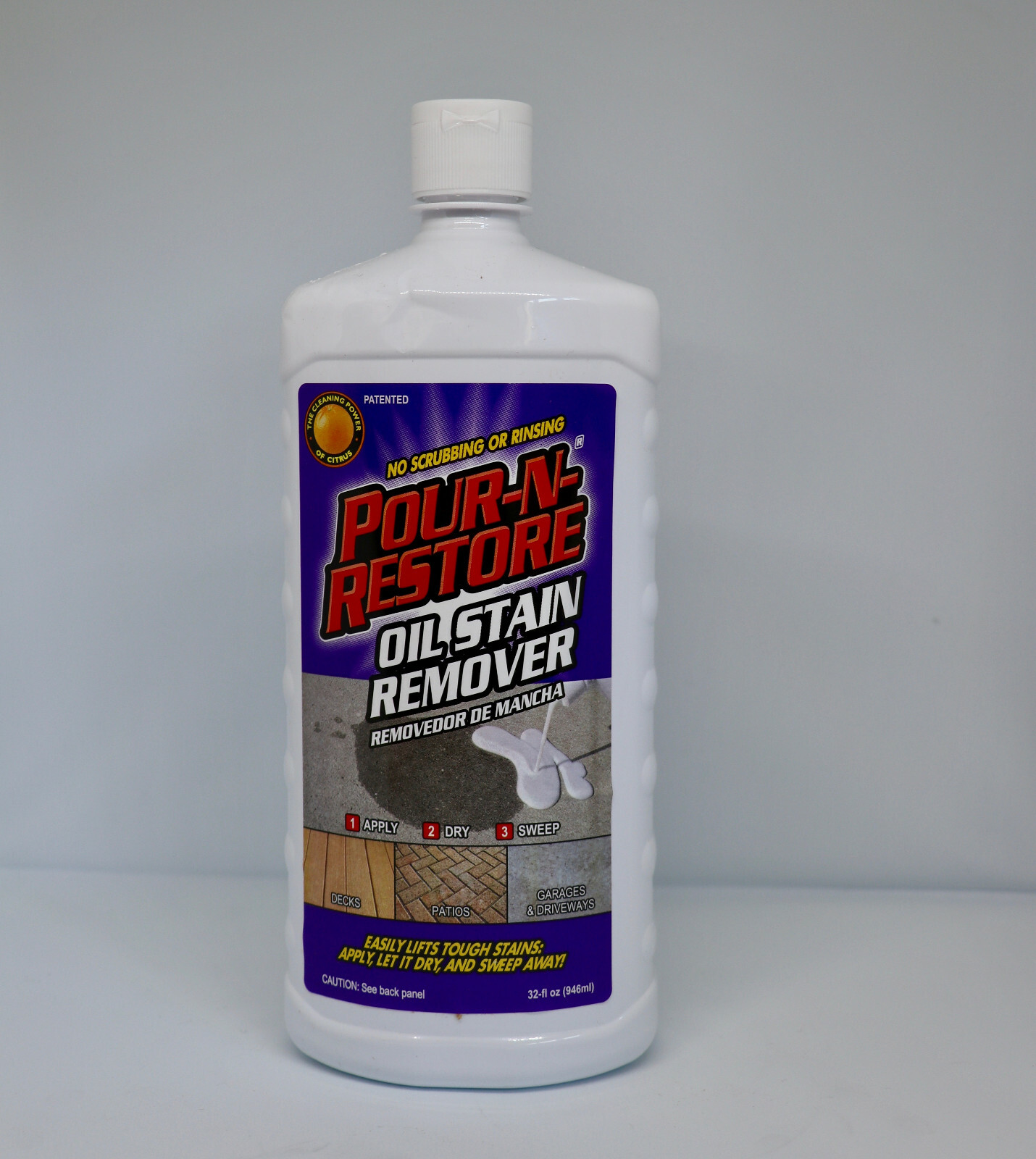 Pournrestore Driveway Concrete Cleaner Oil Stain Remover 32oz Or 1