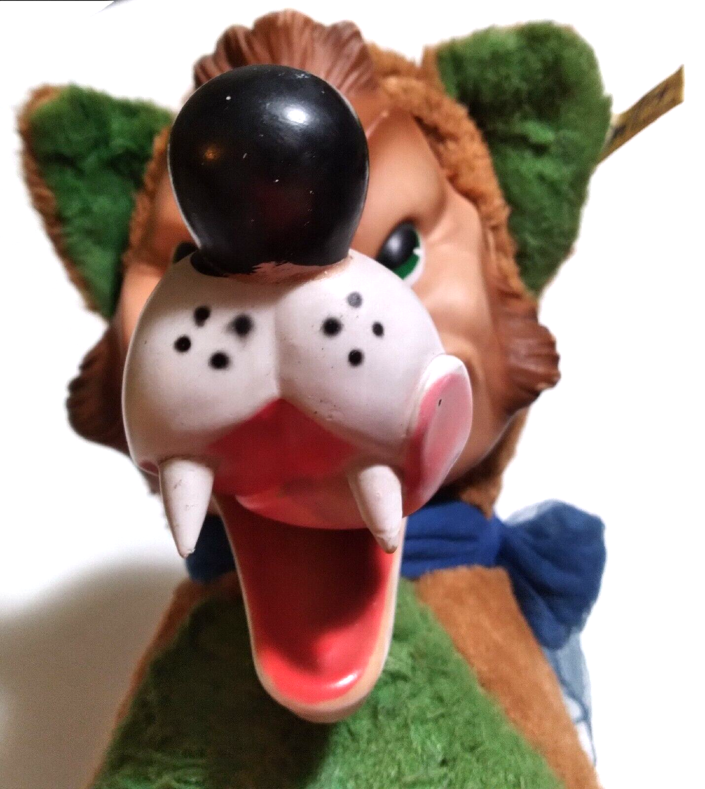 50's Big Bad Wolf Rubber Face Plush 18 In. Prop My Toy Tag Stuffed Animal Nice!