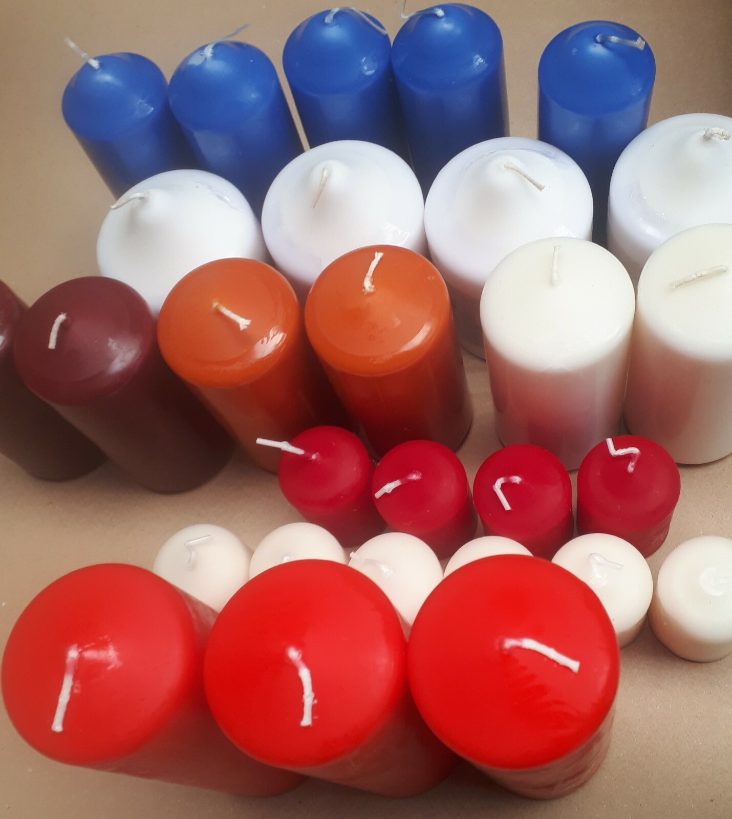 5 Kg HMH Stumpen Kerzen gemischt Stumpenkerzen versch. Größen Farben 
