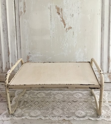 Antique Cream Chippy Painted “Breakfast in Bed” Serving Tray