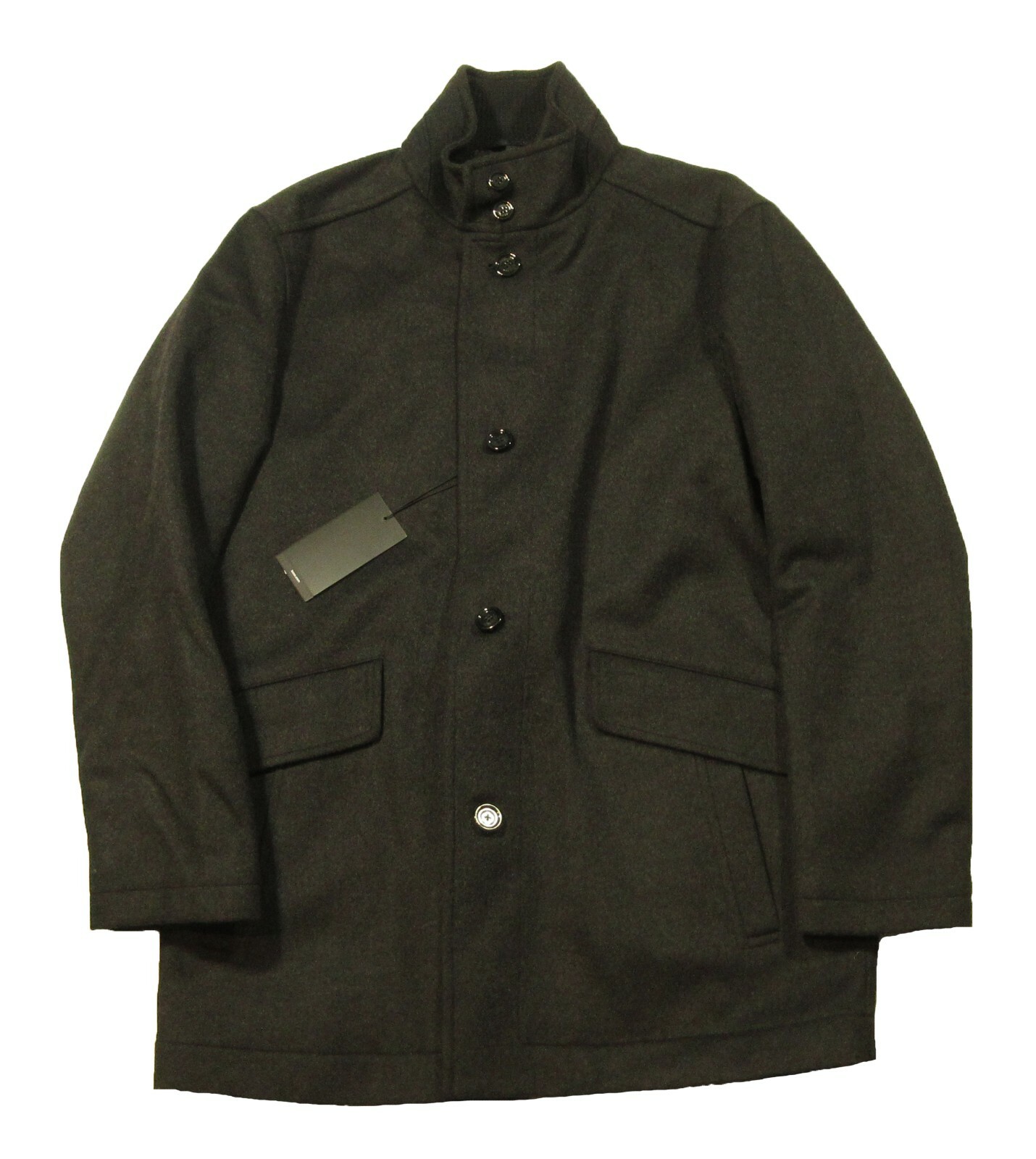 Pre-owned Hugo Boss Men's Charcoal Coxtan 8 Wool Cashmere Regular Fit Car Coat $645 In Gray