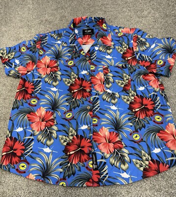 Twisted Toucan Air Force Lighting 388 OSS Short Sleeve Button Shirt XL Not Rsvlt