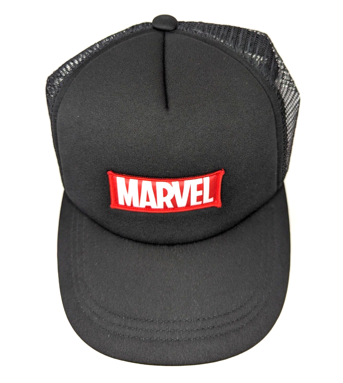 MARVEL帽子 Marvel Classic Logo Adjustable Snapback Trucker Hat Black