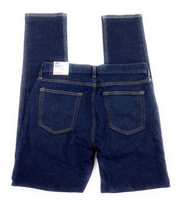 NWT Old Navy Men's Skinny Built-In Flex Dark Wash Denim Blue Jeans 32x34